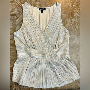 Express V neck silver/metallic blouse